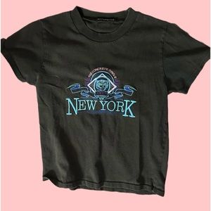 Brandy Melville Embroidered Baby Tee